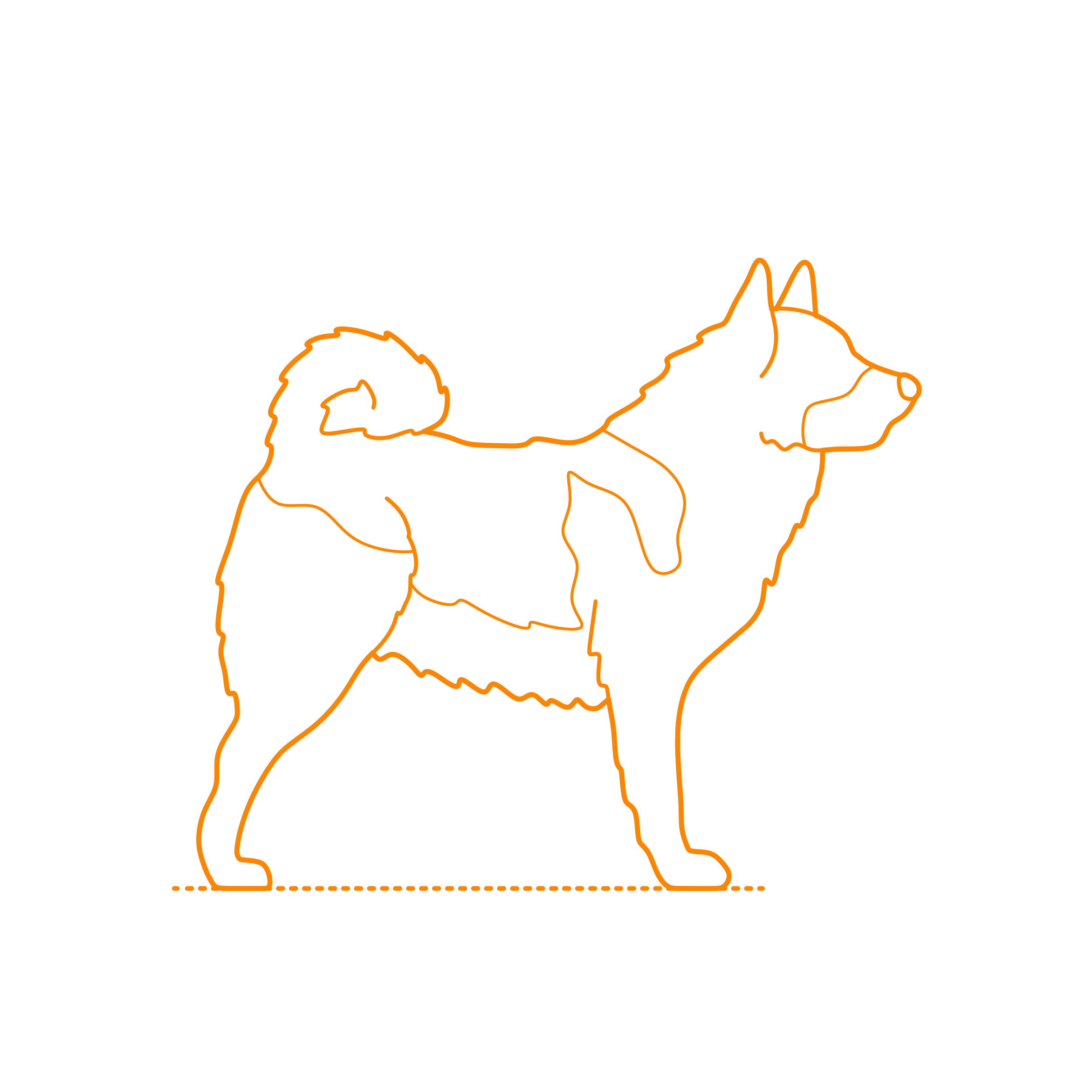 Animals Dogs Norwegian Elkhound Sketch Style Svg Vector Free Vectors